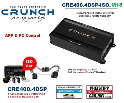 Crunch CRE400.4DSP-ISO.M18 DSP Amplificador compatible con BMW Serie 7 E38... - Imagen 1 de 4
