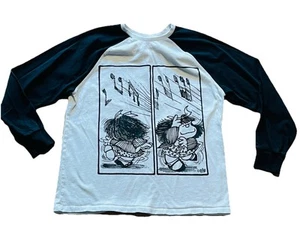 Zara Quino Mafalda Collaboration T Shirt Cartoon Long Sleeve Womens Small RARE - Picture 1 of 9