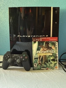 Sony PlayStation 3 Fat PS3 40GB Black Game Console CECHG01 & Controller TESTED🔥 - Picture 1 of 15