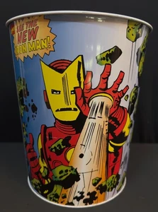 MARVEL COMICS IRON MAN IRONMAN PAPELERA BOTE DE BASURA METAL NUEVO - Imagen 1 de 6