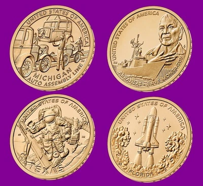 2025 American Innovation P, Year Set of 4 Uncirc. Dollar Coins from Philadelphia - Image 1 of 3