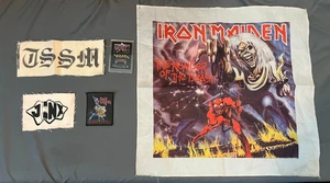 Vintage Metal Bands Patches & Poster Iron Maiden Number of the Beast, LA Guns - Picture 1 of 6
