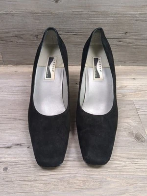 Caressa Ultima 系列黑色麂皮绒高跟鞋 9.5M 码 — 第 1/4 张图片