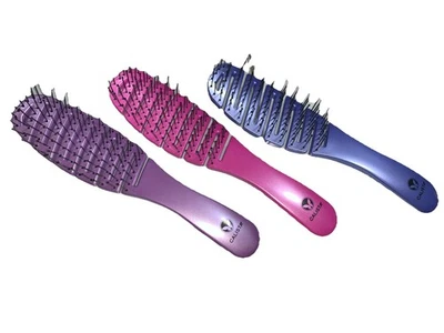 3 pack Calista Smoothie Hair Brush De-tangle Smooth Style Flexible Lightweight - Image 1 of 4