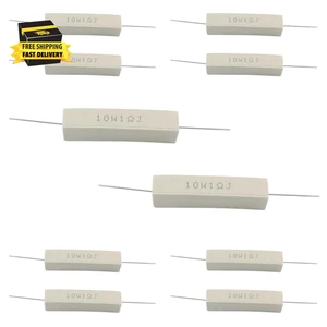10PCS 10W 1 Ohm Ceramic Resistor, Versatile Power Resistor Assortment Kit, Wirew - Picture 1 of 5