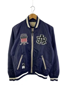 AVIREX Blouson L Nylon Navy 6162120 MA-1 Jacket Embroidered Logo - Picture 1 of 6