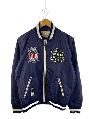 AVIREX Blouson L Nylon Navy 6162120 MA-1 Jacket Embroidered Logo - Image 1 of 4