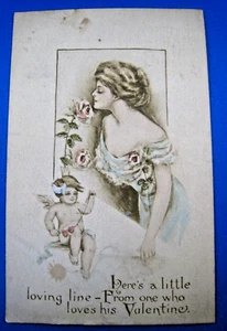 VINTAGE POSTCARDS - UNITED STATES 1912 - VALENTINE USED - Picture 1 of 2