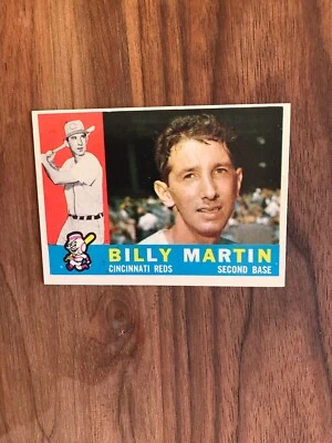 1960 TOPPS #173 BILLY MARTIN CIN REDS— CREASE FREE💥*** (wph) - Image 1 of 3