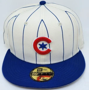 New Era Chicago Cubs City Connect Retro 59Fifty 7 3/8 Fitted Hat 5950 White Blue - Picture 1 of 13
