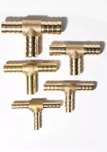 Schlauchverbinder T-Stück 3 mm bis 25 mm Messing Verbinder verschiedene Mengen - Bild 1 von 5