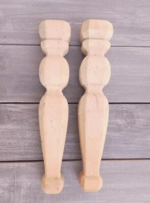 15 1/4 inch Wooden Furniture Legs Set of 2 Farmhouse Table Legs Bench Legs - Image 1 of 4