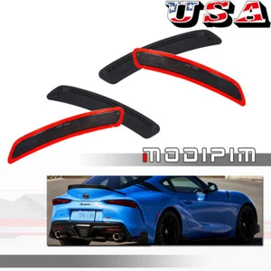 Smoke Black Lens Front & Rear Side Marker Reflectors For 2020-up Toyota GR Supra - Picture 1 of 12