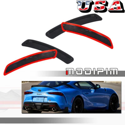 Smoke Black Lens Front & Rear Side Marker Reflectors For 2020-up Toyota GR Supra - Image 1 of 4