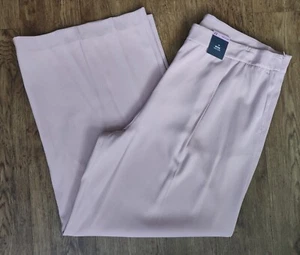 M&S Antique Rose Wide Leg Trousers UK 22 Reg - Picture 1 of 5