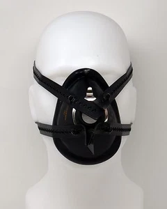 ☢ Harness for Anaesthesia Mask - 4 Tail Type - Black Silicone Rubber - Picture 1 of 4