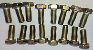 (16) 5/8"-11 X 1 1/2" Grade 8 Yellow Zinc Hex Cap Screws, Pack of 16 - Picture 1 of 3