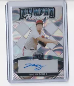 NOLAN SOUZA 2024 HOJA METAL LAVA PLATA DIAMANTE MARAVILLAS NOVATO AUTÓGRAFO-#'D/25 - Imagen 1 de 24