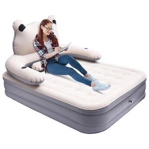 Air Bed Mattress Queen Size 47" 59" With Built-In Electric Pump Raised Aerobed - Picture 1 of 16