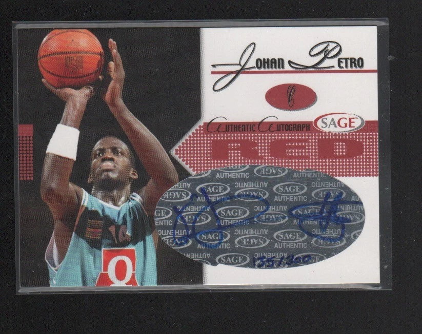 JOHAN PETRO 2005-06 SAGE RED ROOKIE CARD AUTO #A18  /300 - Image 1 of 1