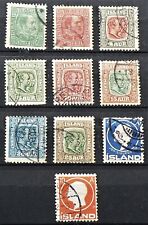 Iceland Island Stamps Lot of 10 Used #20726