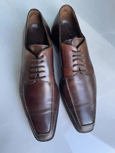 $575 Ermenegildo Zegna Couture brown dress office shoes men’s Italian 10.5 - Picture 1 of 9