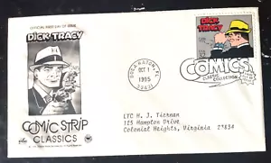 DICK TRACY  COMIC STRIP CLASSICS 1995 ARTCRAFT  PCS CACHET FDC - Picture 1 of 1