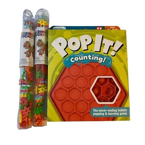 Chuckle & Roar POP IT! Bubble Pop Counting Learning Game & Mini Building Blocks - Picture 1 of 5