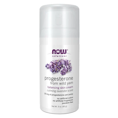 NOW FOODS Progesterone from Lavender Balancing Skin Cream 3 oz, Natural from yam - Image 1 of 4