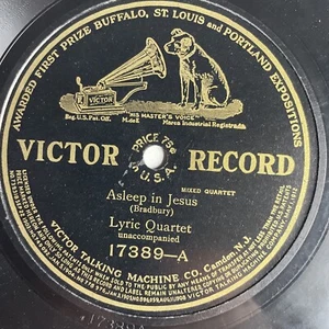 10" 78 RPM-Lyric Quartet-Asleep in Jesus/Frederick Wheeler-Only Waiting/17389 - Picture 1 of 4