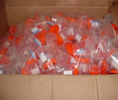 Lot of 150x ~ Samco Sterile Specimen Container 120ML/53mm Orange Cap - Image 1 of 2