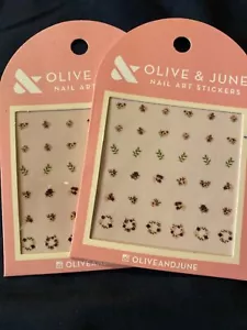 Nail Art Stickers Olive & June Floral Set Of Two - Picture 1 of 3