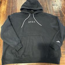 Nike Solo Swoosh Hooded Sweatshirt Black Size 2XL