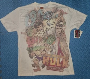 Marvel Comics Incredible Hulk Transformation All Over Front Print Large T Shirt  - Picture 1 of 2