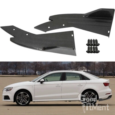 Für Audi A3 Limousine Kohlefaser Heckdiffusor Heckspoiler Splitter Canard-Schutz - Bild 1 von 4