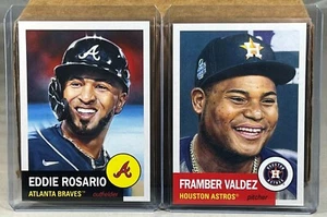 2021 TOPPS LIVING SET WEEK 44 #463 EDDIE ROSARIO BRAVES #464 FRAMBER VALDEZ - Picture 1 of 2
