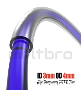 1m transparent PTFE FEP Schlauch tube 4mm OD / 3mm ID für Voron 2.4 V01 BLV - Bild 1 von 2