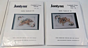 Janlynn Wheelbarrow & Bench Counted Cross Stitch 125 75 & 76 Lot of 2 Kits - Picture 1 of 14