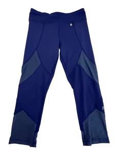 MICHELLE BRIDGES Leggings Tights 3/4 Purple Training Gym Size 8 - Picture 1 of 12