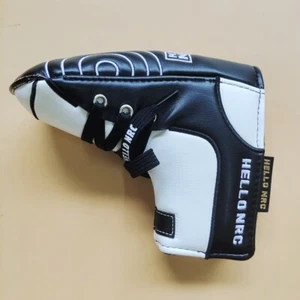 Schwarz Schnürsenkel Design Golfschläger Klinge Putter Kopf Abdeckung mit Magnetverschluss - Bild 1 von 6