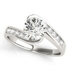 1.21 Ct Round Cut Real Moissanite Engagement Ring 925 Sterling Sliver Size 5