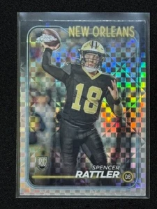 2024 Topps Chrome Football - X-Fractor #213 Spencer Rattler (RC) NEW ORLEANS - Picture 1 of 4