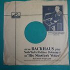 10" 78rpm gramophone record sleeve HMV - wilhelm backhaus , naila waltz