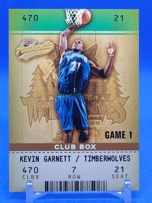 2002-03 Fleer Authentix #31 Kevin Garnett Club Box Parallel /100 - Image 1 of 2