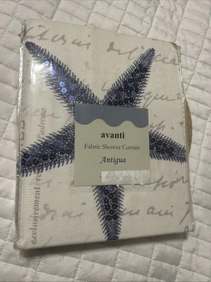 Antigua Shower Curtain Ivory 72 X 72, 72 X 72, Ivory New In Packing - Image 1 of 4