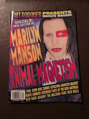 Hit Parader Magazine December 1998 Complete Marilyn Manson /w Poster Korn Ozzy - Image 1 of 4