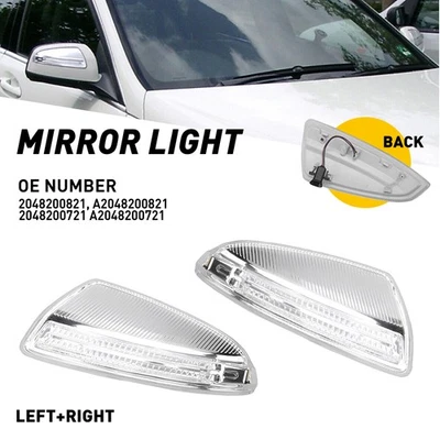 2X Side Mirror Turn Light Signal For Benz C300 Mercedes C350 2008-2012 2008-2011 - Image 1 of 4
