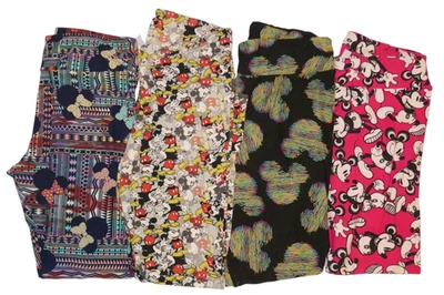 Leggings LuLaRoe Disney Mickey Mouse estampa Minnie Mouse alta e curvilínea - Imagem 1 de 4