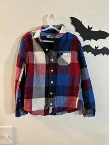 Plaid Kids Shirt - Red, Blue, White Abercrombie Kids Size 9/10 - Picture 1 of 2