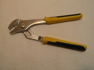 STANLEY 84-034 8in. Groove Joint Adjustable Pliers-Yellow/Black Grips Excellent! - Image 1 of 4